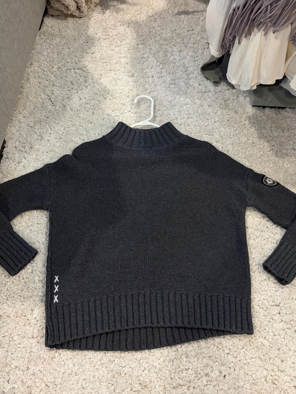 Alp N Rock Charcoal Ribbed Mock Neck Sweater